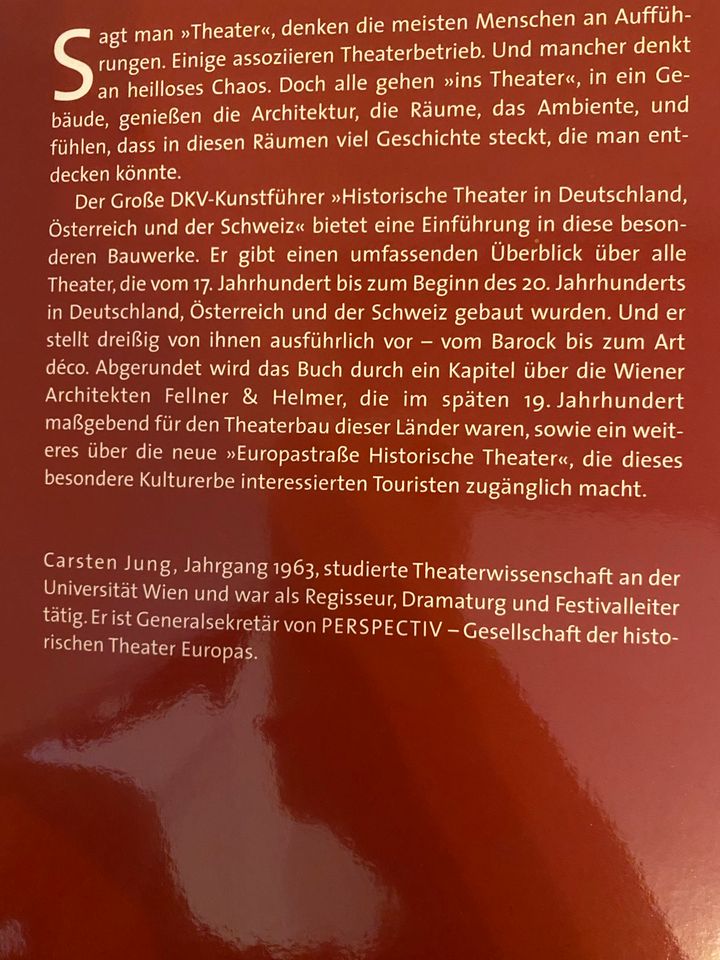 Historische Theater in Deutschland, Österreich Schweiz Buch in Frankfurt am Main