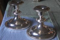 Zwei Kerzenhalter für je 1 Kerze Silber mit Anlaufschutz edel Nordrhein-Westfalen - Siegburg Vorschau