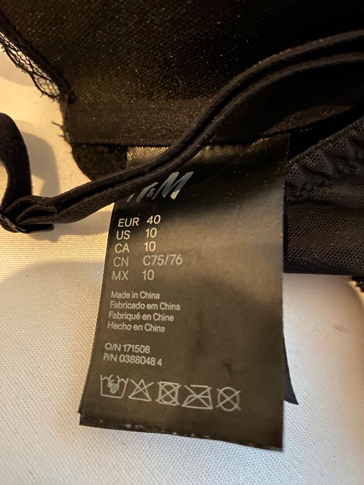 H&M Dessous Stringbody Gr. 40 L 75C schwarz Neu in Stuttgart