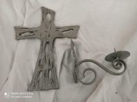 Kreuz und Kerzenhalter aus Eisen, gestrichen Rheinland-Pfalz - Steinwenden Vorschau