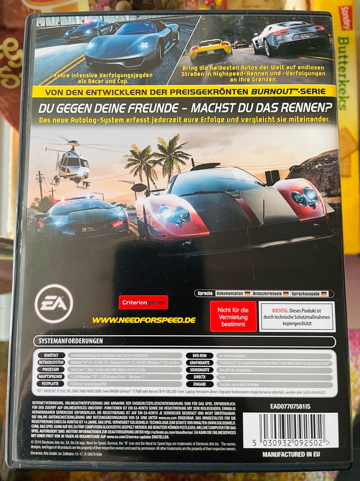 Need for speed Hot Pursuit PC Game Top Neuwertig in Nürnberg (Mittelfr)