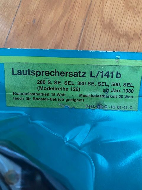 Mercedes Benz - W126 - Lautsprechersatz # Ersatzteil 132310094 in Icking