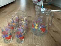 Limonaden Set 6 Gläser eine Karaffe Sommer Party Punsch Blumen Nordrhein-Westfalen - Bad Salzuflen Vorschau