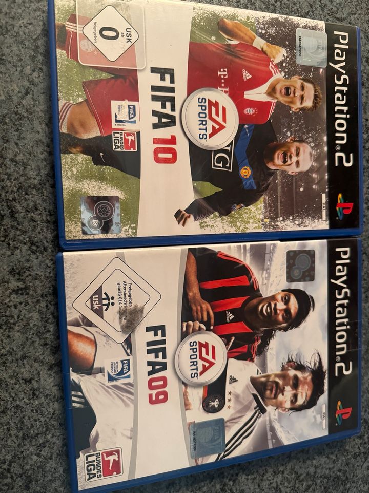 2 PlayStation 2 FIFA Spiele 2009 und 2010 in Kirchberg (Hunsrück)
