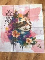 XXL Panel mit Katze Baumwolle 80 x 75 cm Sachsen - Plauen Vorschau