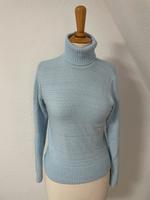 Vintage Rollkragenpullover 90er hellblau Silber m w.neu Hessen - Kaufungen Vorschau