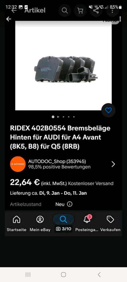 Audi A4 B8 Bremsen Set vorne und hinten Scheiben und Klötze in Lamstedt