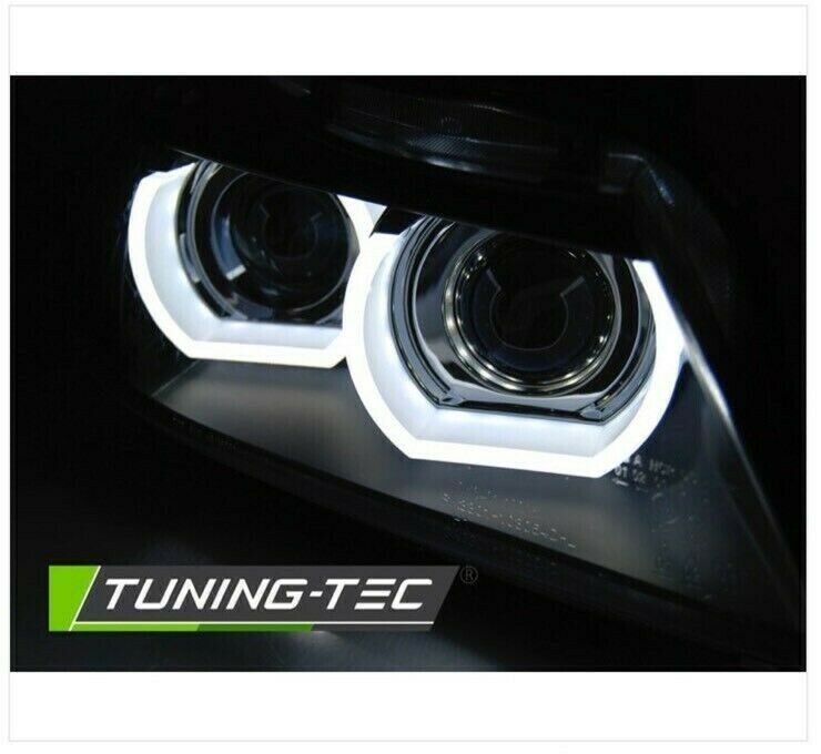 Xenon 3D DRL Angel Eyes Scheinwerfer schwarz für BMW 3er E90 91 in Calden