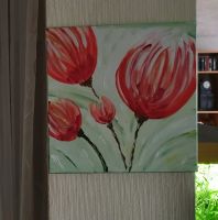 Tulpen rot Blumen Bild Dekoration Leinwand Acryl Niedersachsen - Nordstemmen Vorschau