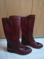 Lederstiefel in Burgunderrot Gr.38,5,  Jana Dresden - Weixdorf Vorschau