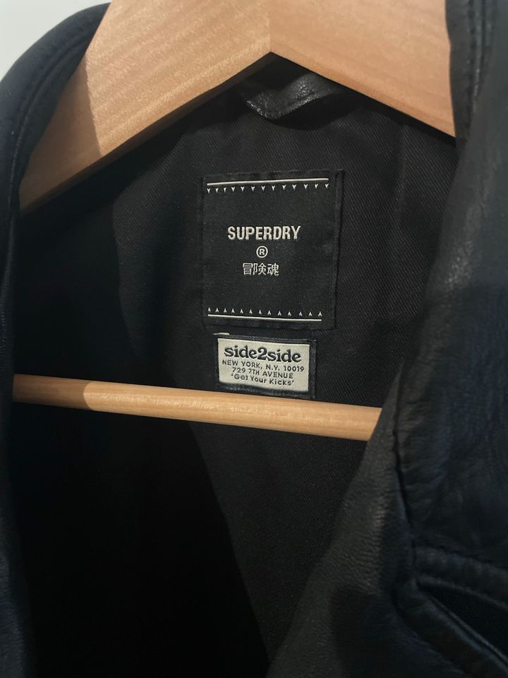 Leather jacket Superdry Size: S in Berlin