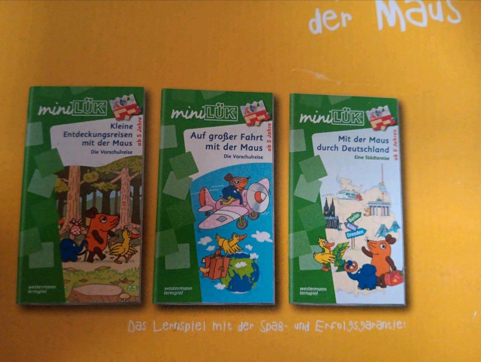 MINILÜK Kasten mit 3 Lernspielen/ Sendung mit der Maus/ab 5 Jahre in Berlin