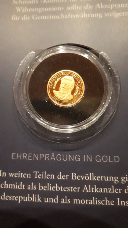 Helmut Schmidt Komplettedition inklusive Goldmünze (585er Gold) in Mönchengladbach