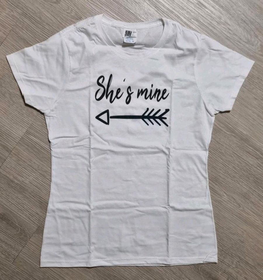 T-Shirt Gr. S * neu "she's mine", weiß in Simmern
