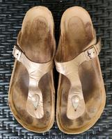 birkenstock Gizeh Pantoletten 40 echt Leder gold Bronze top Saarland - Völklingen Vorschau