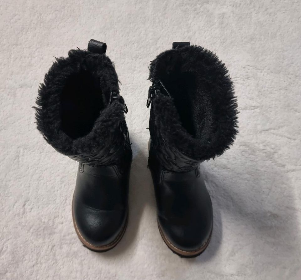 Mädchen 24 Stiefel Winterstiefel Übergangsstiefel schwarz H&M in Paderborn