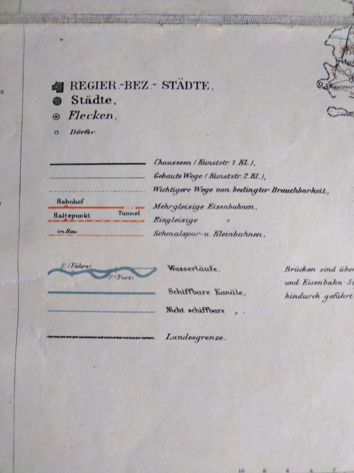 Wegekarte Kaisermanöver PFALZ Militaria 1908 in Chemnitz