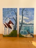 2 Acryl Bilder auf Leinwand 60 x 30 Kirche Ostsee Schlei Frühling Wandsbek - Hamburg Bramfeld Vorschau