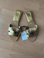 Zara Sandale 39 Gold neu mit Etikett  Leder Hessen - Mühlheim am Main Vorschau