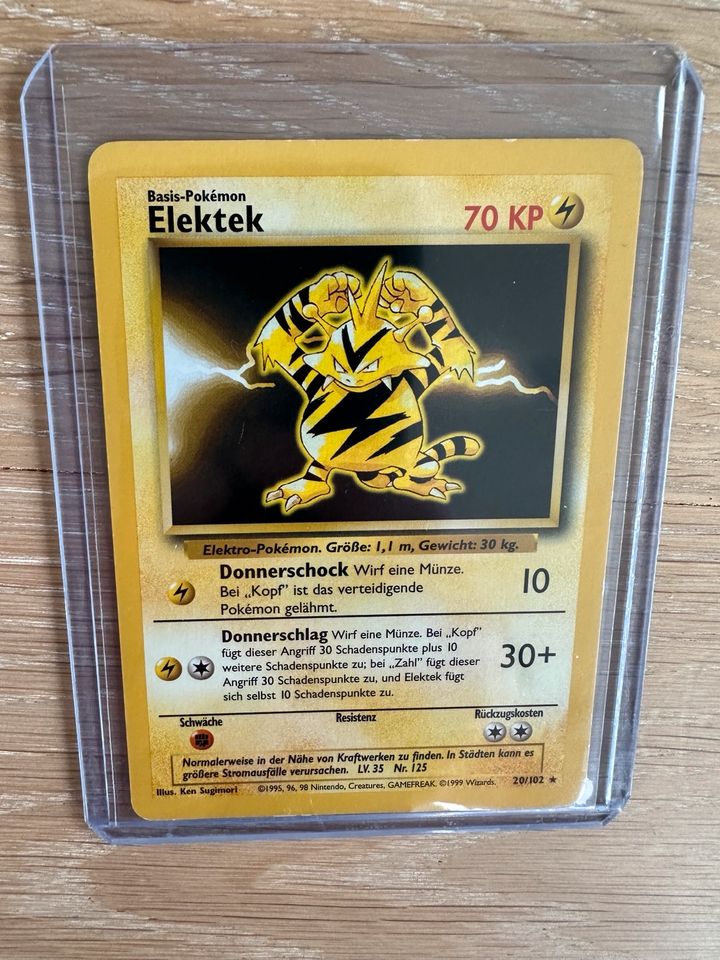 Pokemon Elektek 20/102 Rare Base Set 1995 Deutsch Pokémon in Hamburg