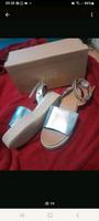 Cox schöne Schuhe Sandalen Wedges Sommer Nieten silber neu Gr.41 Nordrhein-Westfalen - Stolberg (Rhld) Vorschau