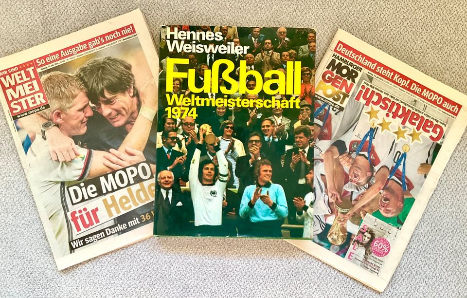 ⚽️ MoPo Fußball - Weltmeister 2014 + Buch Hennes Weisweiler 1974 in Hamburg