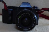 Canon T50 mit Unitor MC-Objektiv 35-70mm, Cullmann-Blitz, Tasche Nordrhein-Westfalen - Versmold Vorschau