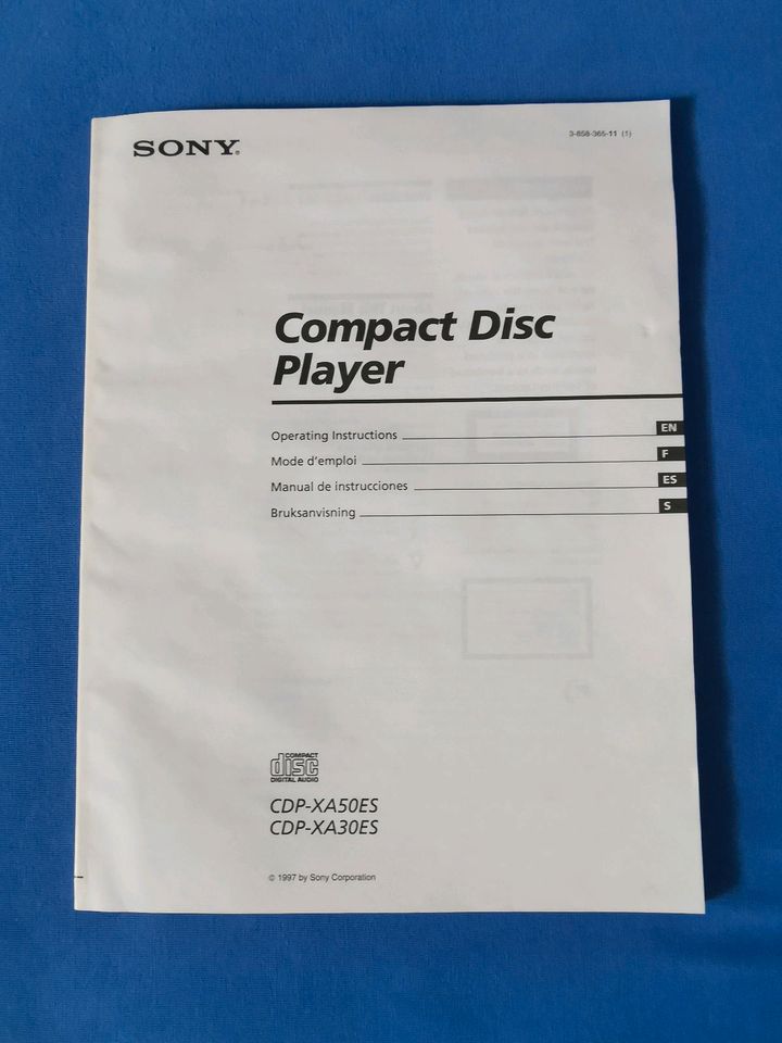 ⭐ Sony CDP-XA50ES Bedienungsanleitung in Hamm