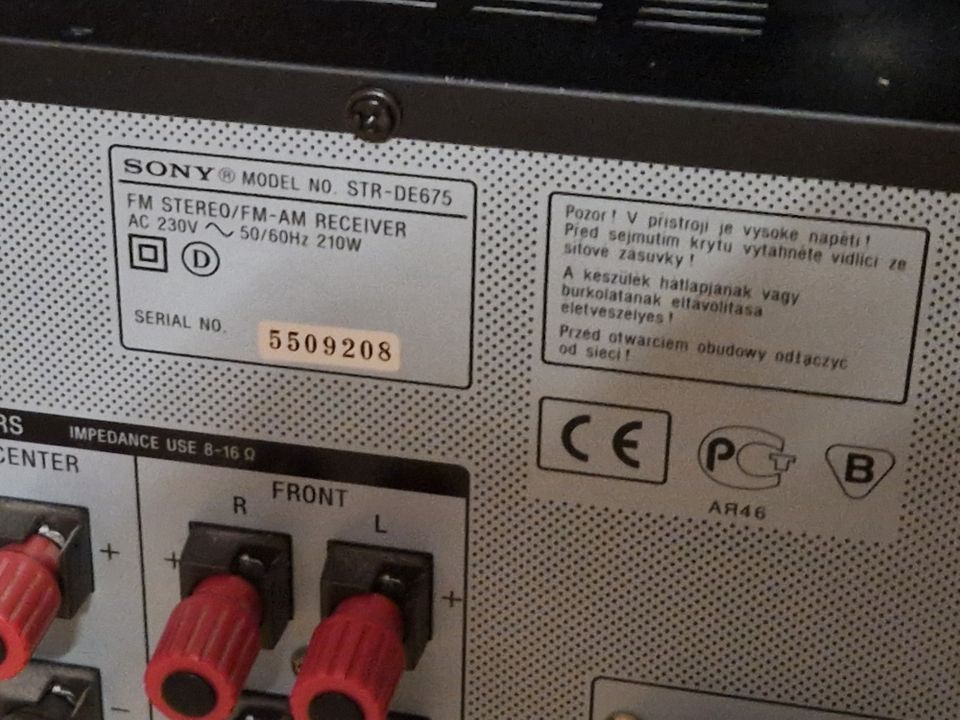 Sony STR DE675 DD DTS AV Receiver + DVD Player DVP-NS700V in Weitersburg