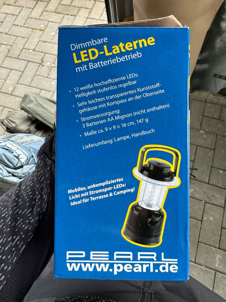 LED Laterne mit kaltweißem Licht in Peine