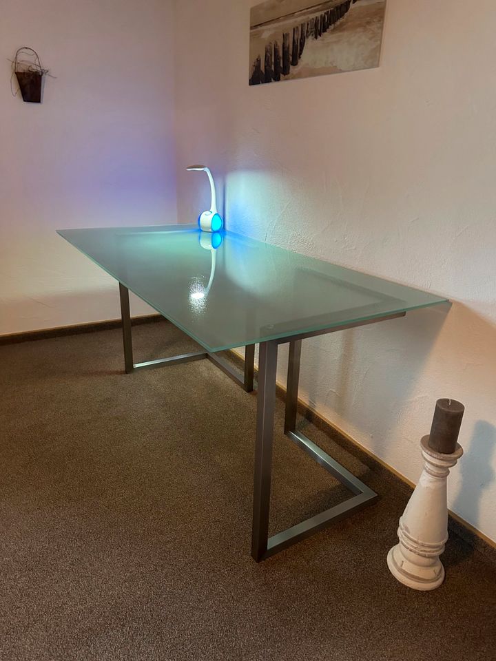 Schreibtisch mit Glasplatte 80x160 in Isny im Allgäu