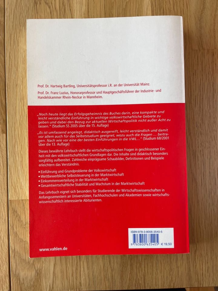Grundzüge der Volkswirtschaft 16. Auflage Bartling Luzius in Saarbrücken