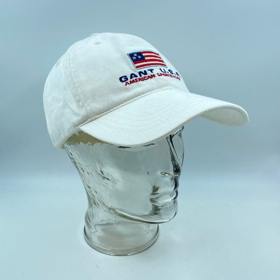 Vintage Gant USA Cap Kappe Weiß 90er 90s y2k Retro in Gronau (Westfalen)