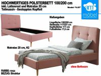 Bett Polsterbett 100/200 cm mit Lattenrost und Matratze rosa Bremen - Huchting Vorschau