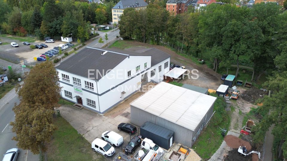 Bürogebäude und Gewerbehalle mit Baugrundstück in nachgefragter Lage in Zwickau
