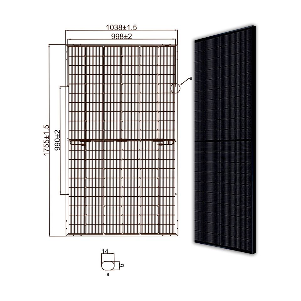 München Solar Solarpaneel 400W MSMDM6HJT120DSB Bifacial Glas-Glas in Dießen