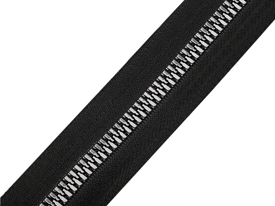 2€/m ♥ 5m Reißverschluß 8mm Spirale silber schwarz 10 Zipper in Neunkirchen-Seelscheid