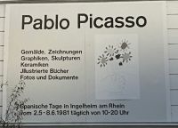 Pablo Picasso Ausstellung Foto 1981 spanische Tage Ingelheim Berlin - Neukölln Vorschau