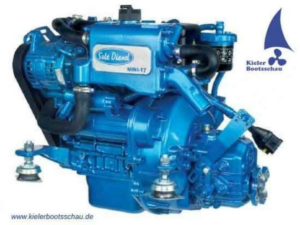 Innenborder Sole Mini 17 Einbaumotor Bootsdiesel 16PS Neumotor in Kiel