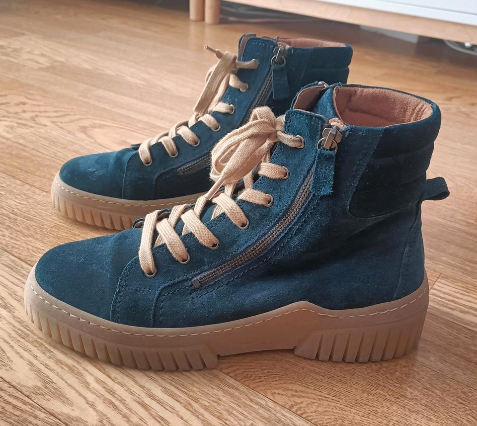 Schuhe Stiefelette Gabor blau 6,5 in Rostock