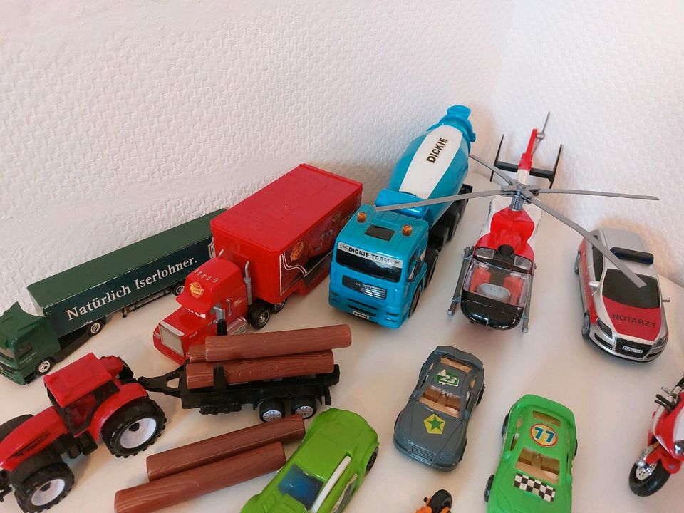 Spielzeug Set/ Plastik/ Autos/ LKW/ Trecker / Motorrad/ 20teilig in Lüdinghausen