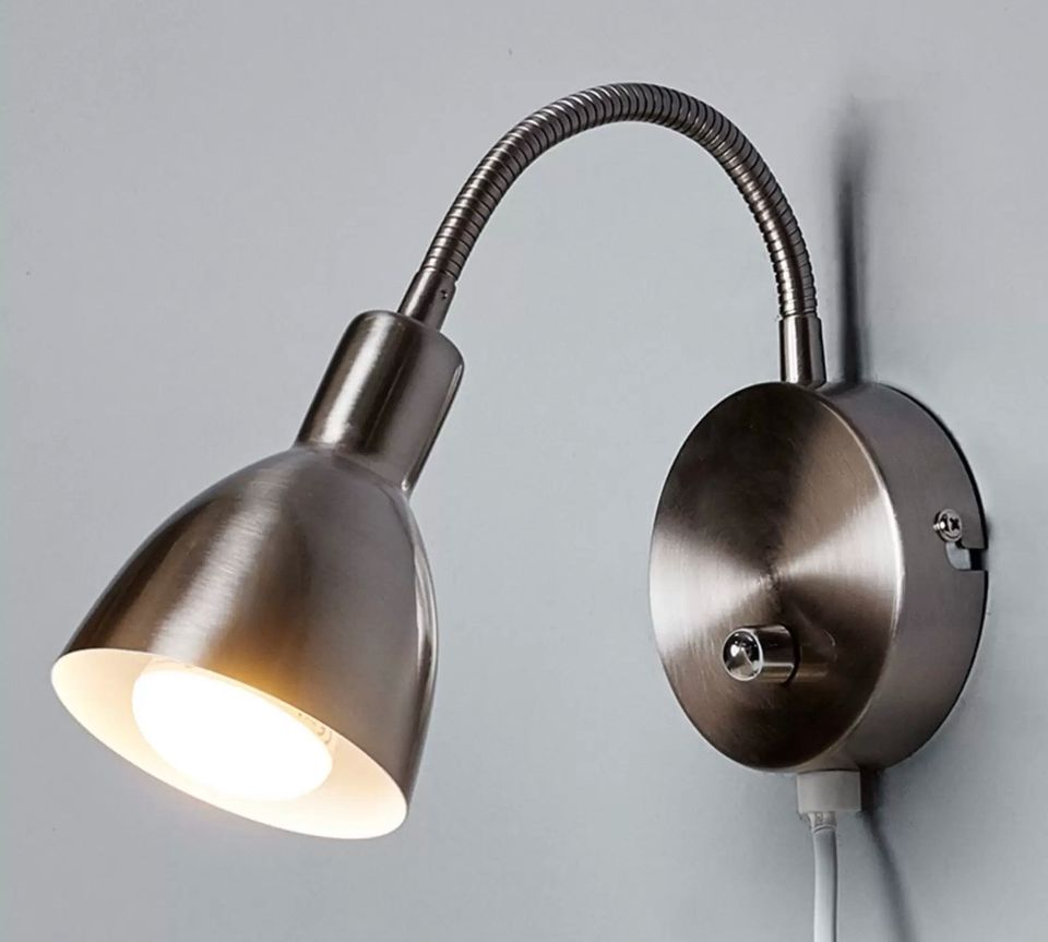 Lindby Amrei Wandlampe, dimmbar, nickel matt in Schiffweiler