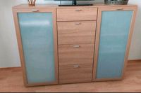 Kommode Sideboard Highboard Nussbaum cremefarben Milchglas Köln - Rodenkirchen Vorschau