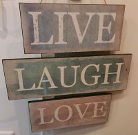 Live Laugh Love Deko Holz Lebe Lache Liebe Wandschild Wandtafel Düsseldorf - Düsseltal Vorschau