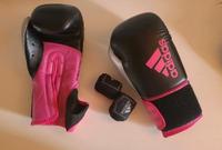 Boxhandschuhe schwarz-pink inkl. Bandagen von Adidas Bayern - Bad Endorf Vorschau