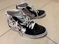 Vans mit Blumenmuster neuwertig Gr 38 schwarz weiß rosa Sneaker Saarland - Illingen Vorschau