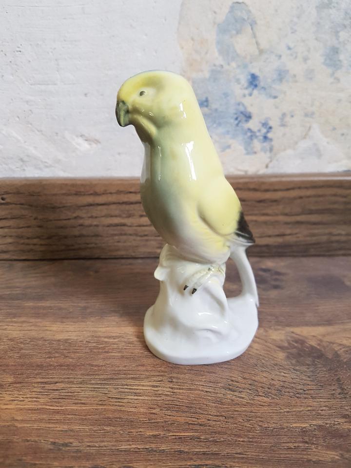 Sittich Papagei Gräfenthal Vogel Porzellan Keramik Deko Figur in Jena