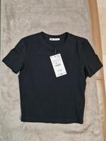 Schwarzes figurbetontes ZARA T-Shirt - Gr.S - Neu mit Etikett Frankfurt am Main - Preungesheim Vorschau