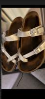 Damen Birkenstock Zehen Pantolette Gr 39 Silber Bayern - Euerbach Vorschau
