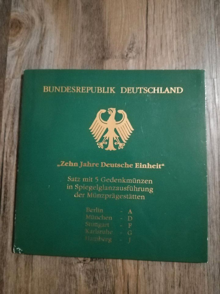 Silber. Münzen. Zehn 10 Jahre Deutsche Einheit. in Rodewisch